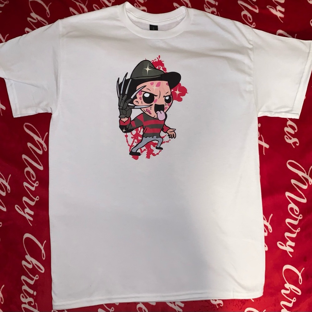 Custom Made Freddy Krueger White Tee💥